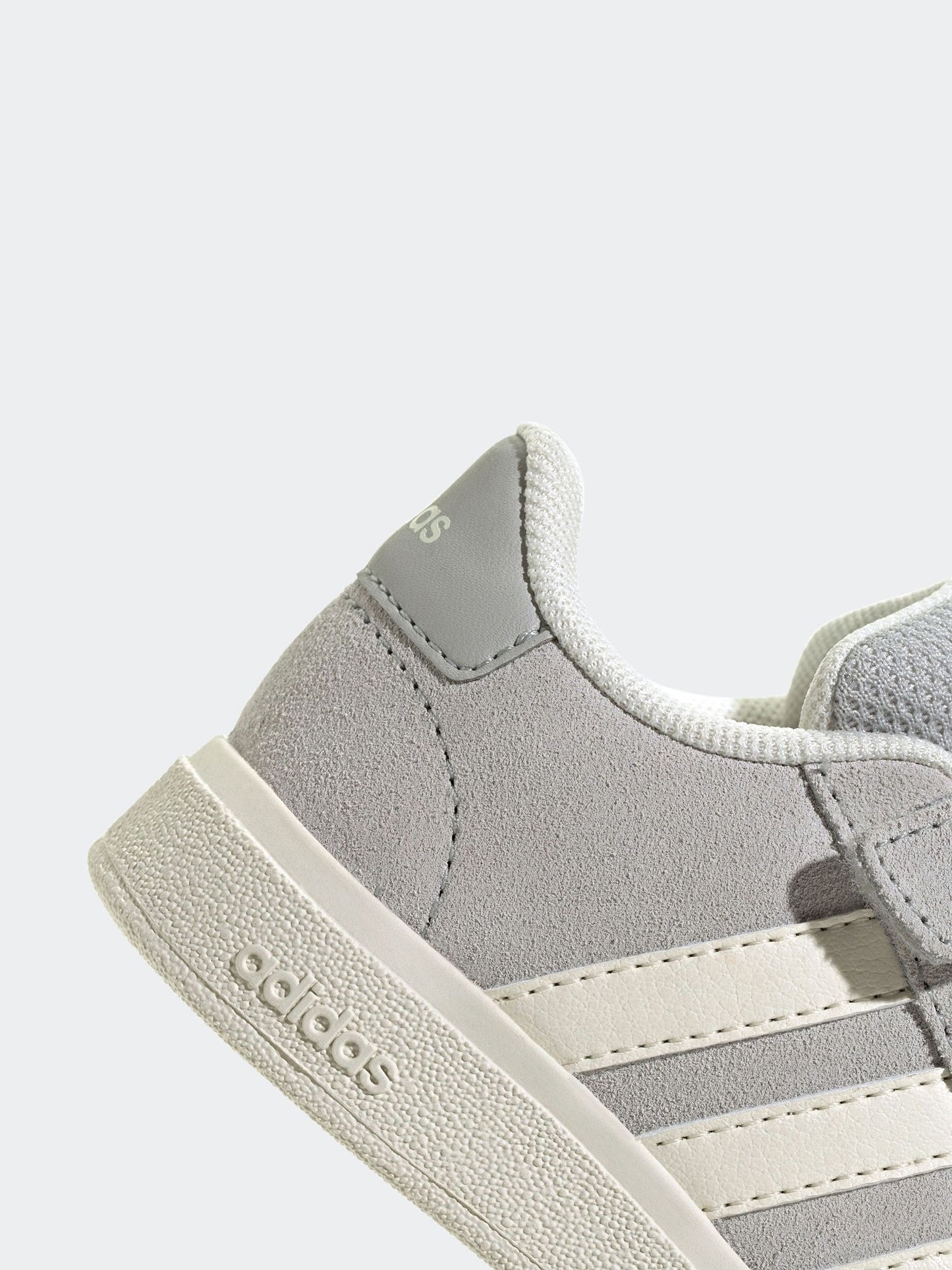 adidas Grey Grand Court 2.0 Elastic Lace Infant Trainers image 8