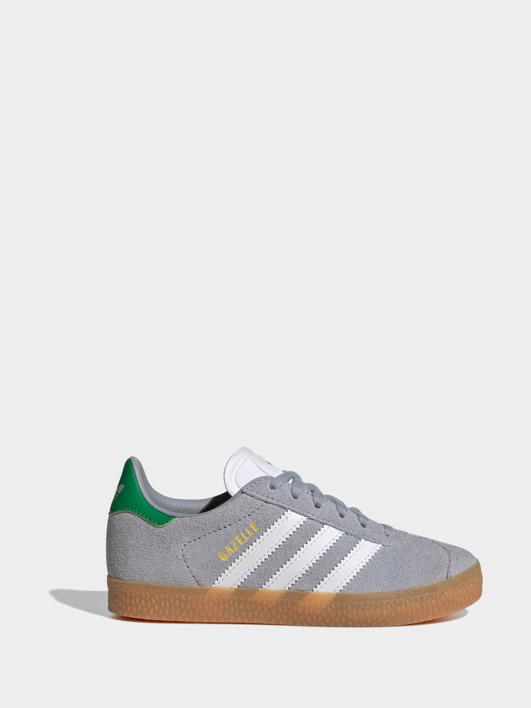 adidas Originals Grey/White Gazelle Kids Trainers image 1