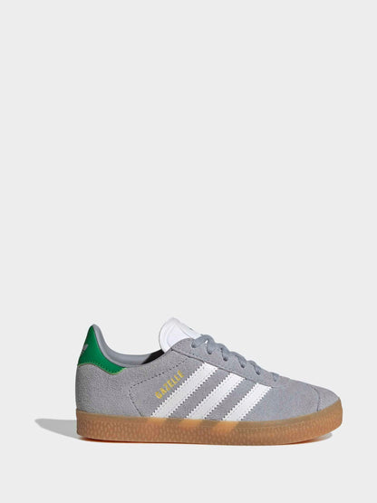 adidas Originals Grey/White Gazelle Kids Trainers image 1