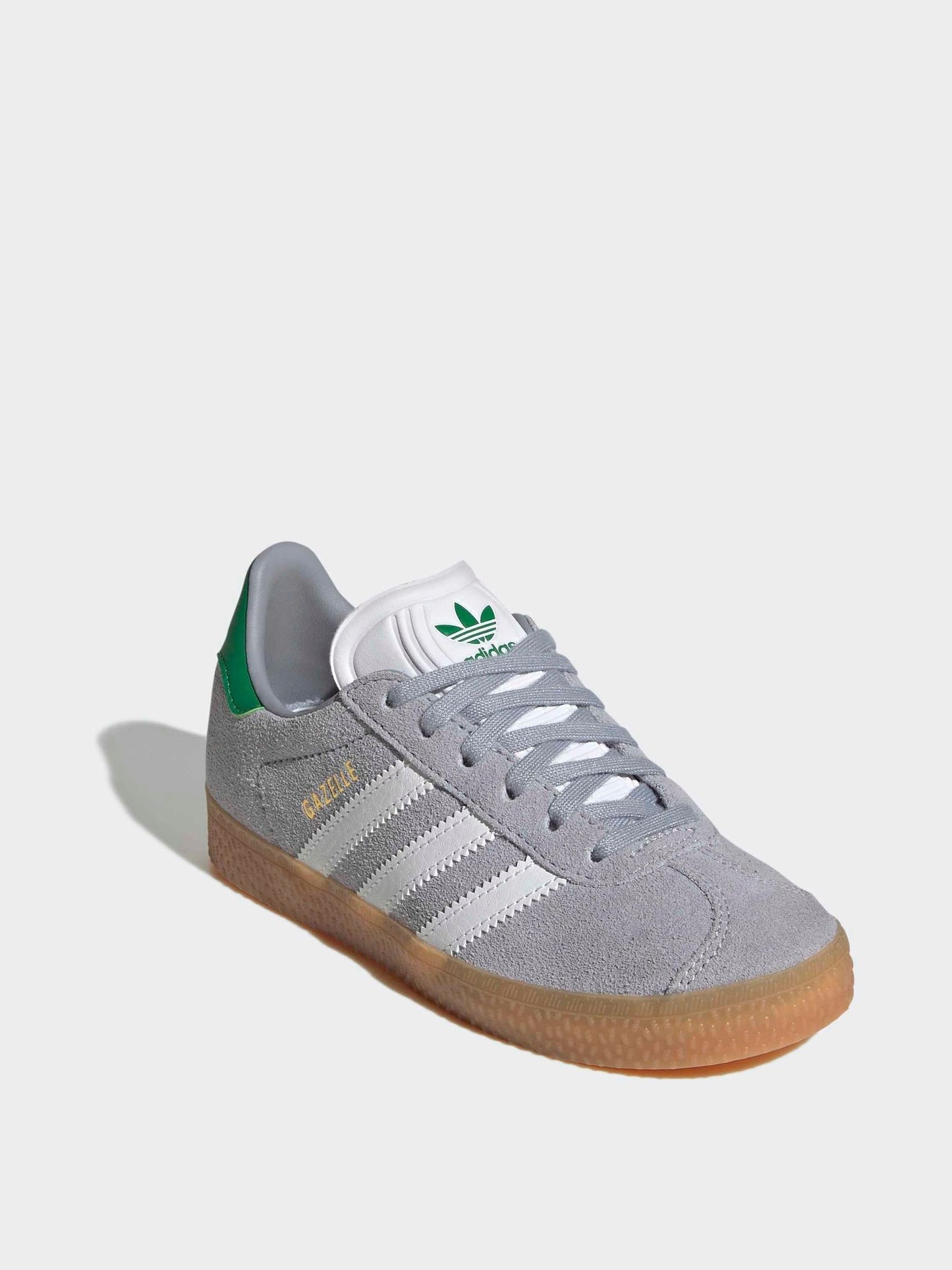 adidas Originals Grey/White Gazelle Kids Trainers image 2