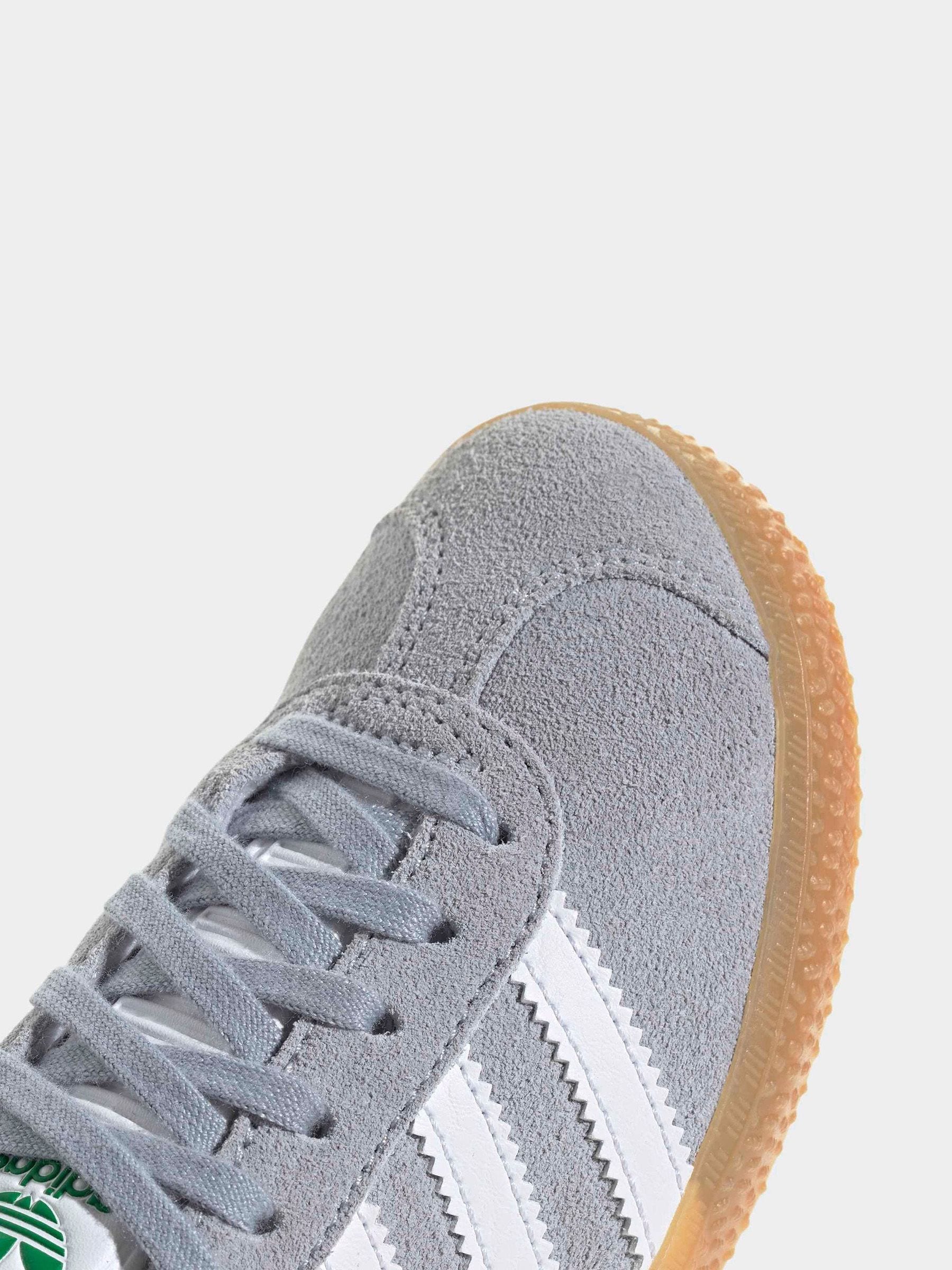 adidas Originals Grey/White Gazelle Kids Trainers image 7