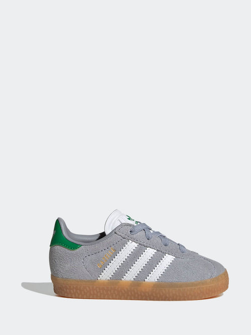 adidas Originals Grey Gazelle Comfort Closure Elastic Laces Infant Trainers image 1