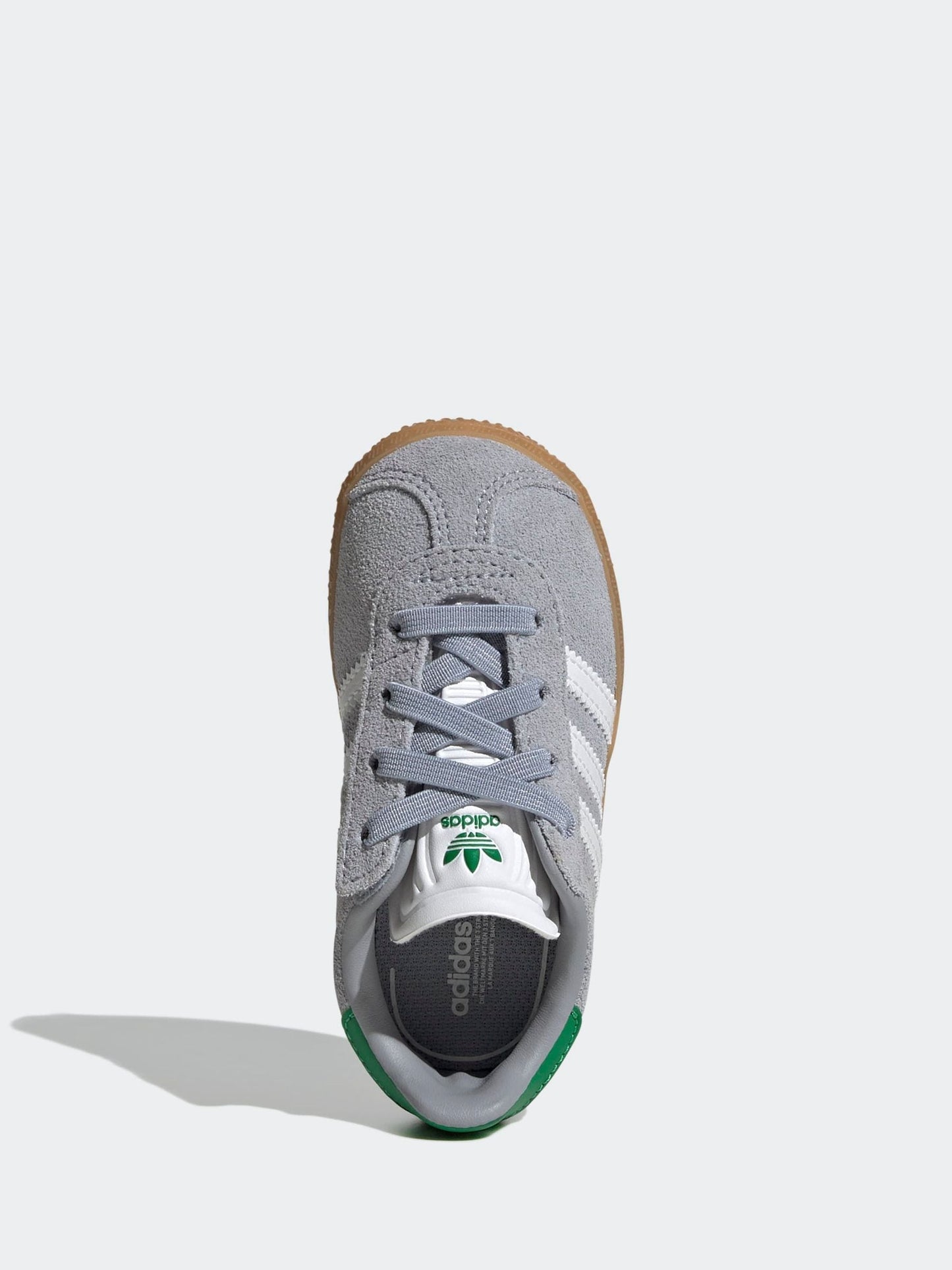 adidas Originals Grey Gazelle Comfort Closure Elastic Laces Infant Trainers image 5