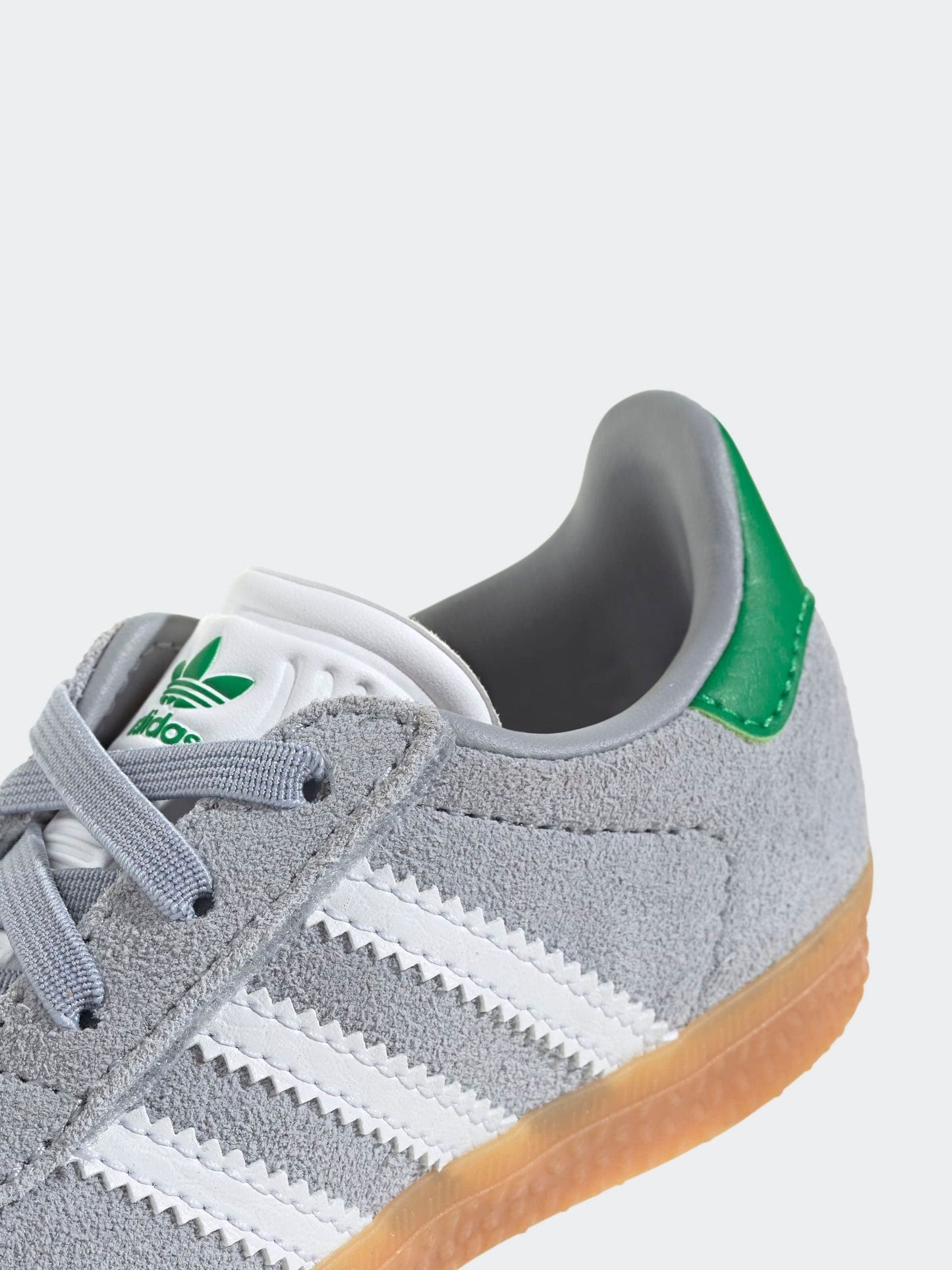 adidas Originals Grey Gazelle Comfort Closure Elastic Laces Infant Trainers image 8