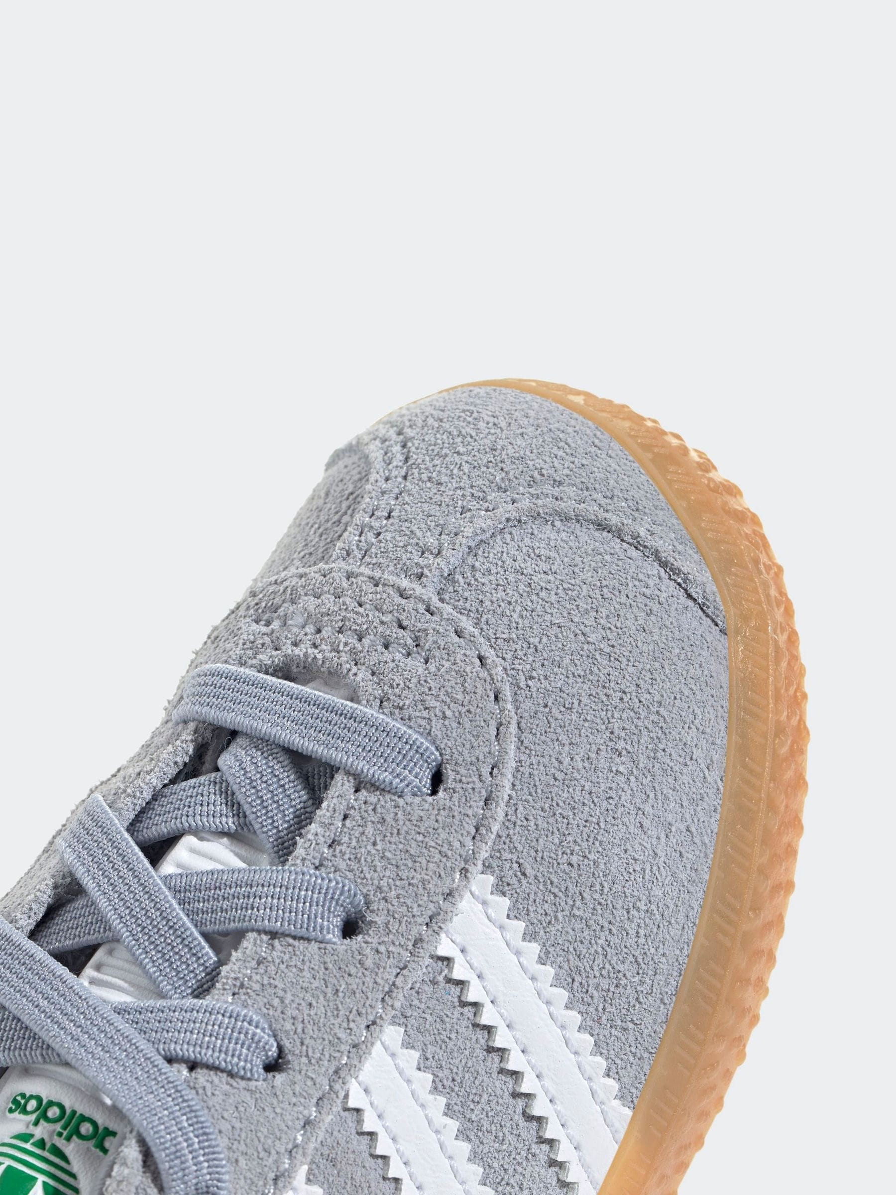 adidas Originals Grey Gazelle Comfort Closure Elastic Laces Infant Trainers image 9
