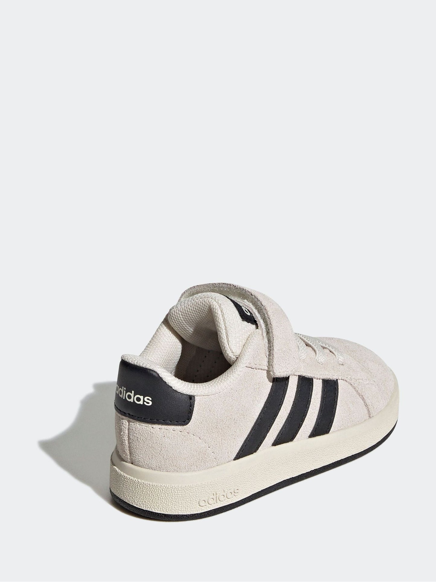 adidas Ash Grey Grand Court 2.0 Elastic Lace Infant Trainers image 4