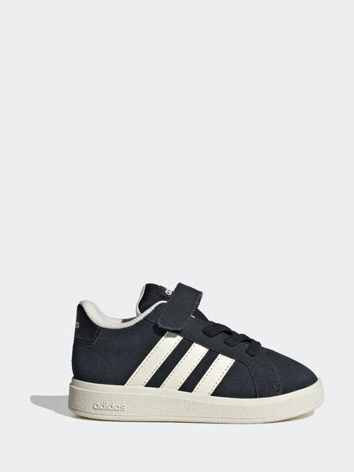 adidas Black Grand Court 2.0 Elastic Lace Infant Trainers image 1