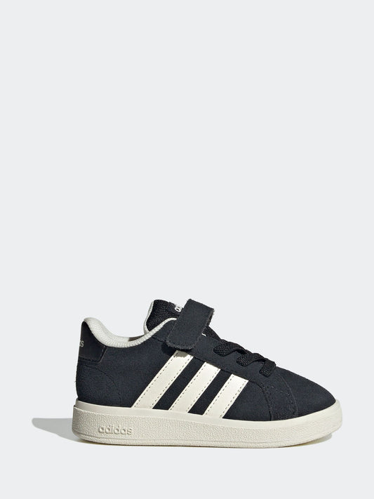 adidas Black Grand Court 2.0 Elastic Lace Infant Trainers image 1