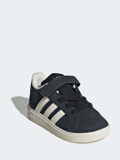 adidas Black Grand Court 2.0 Elastic Lace Infant Trainers image 3