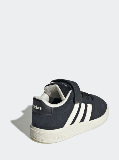 adidas Black Grand Court 2.0 Elastic Lace Infant Trainers image 4