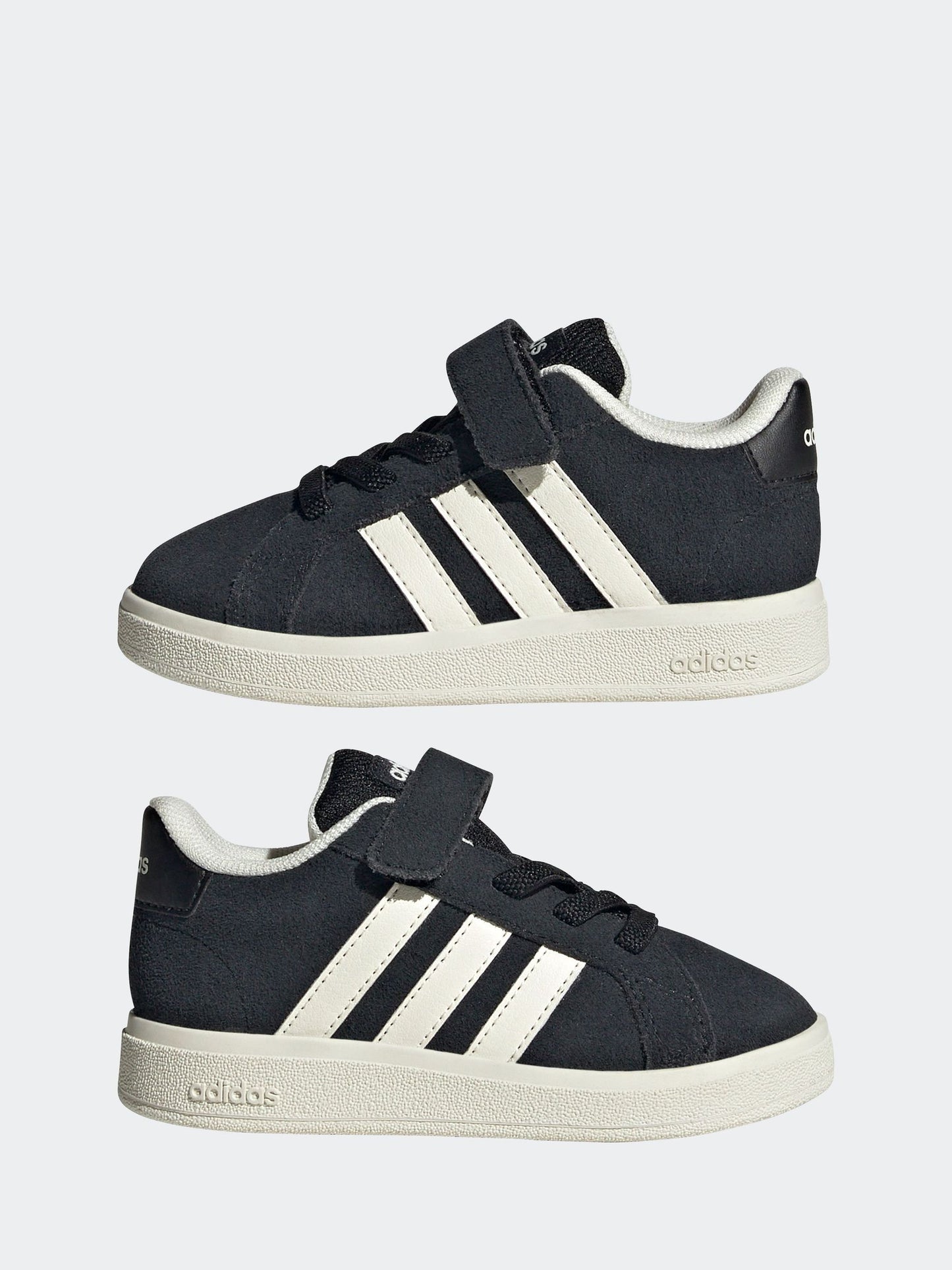 adidas Black Grand Court 2.0 Elastic Lace Infant Trainers image 5