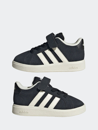 adidas Black Grand Court 2.0 Elastic Lace Infant Trainers image 5