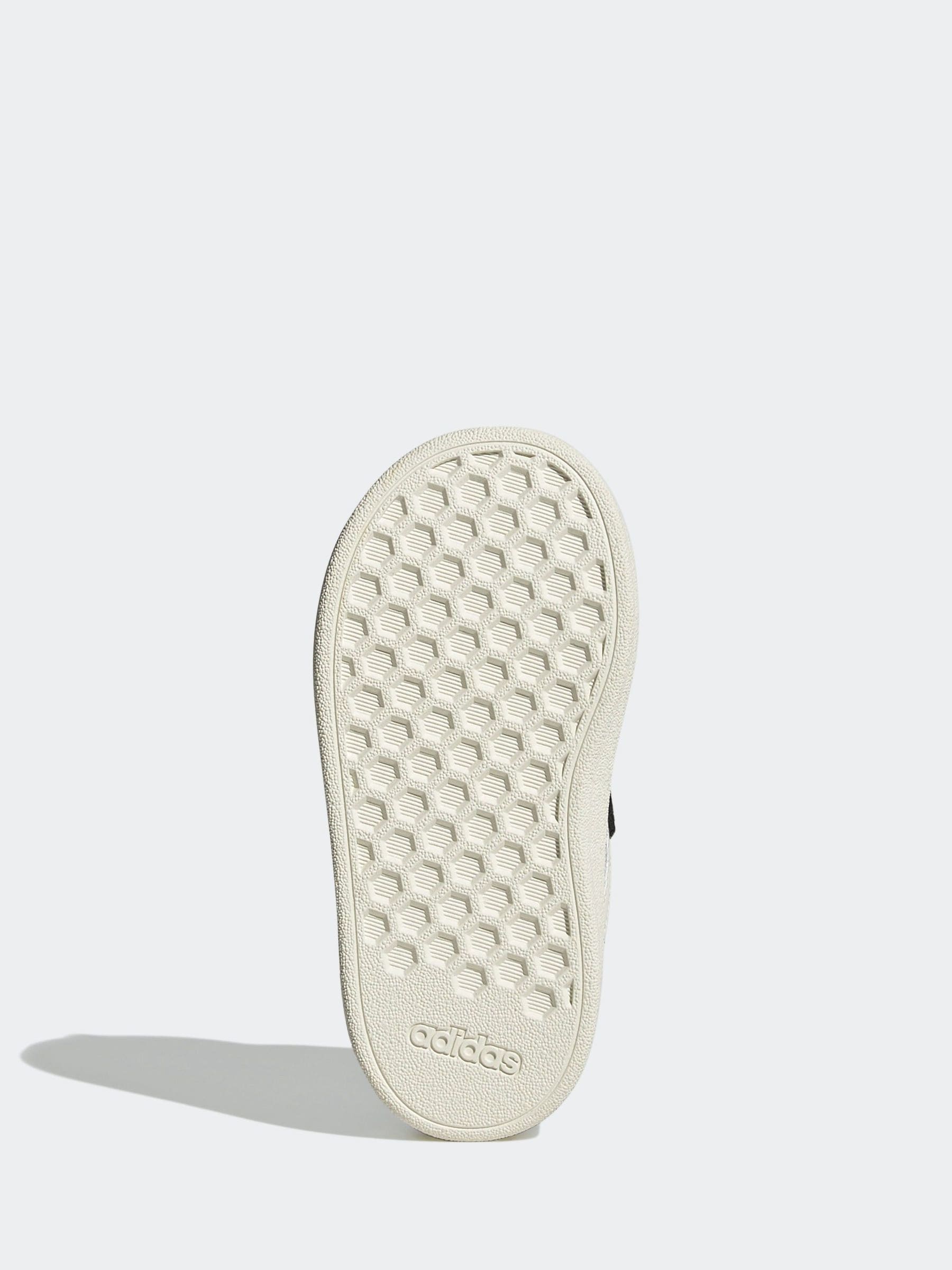 adidas Black Grand Court 2.0 Elastic Lace Infant Trainers image 7
