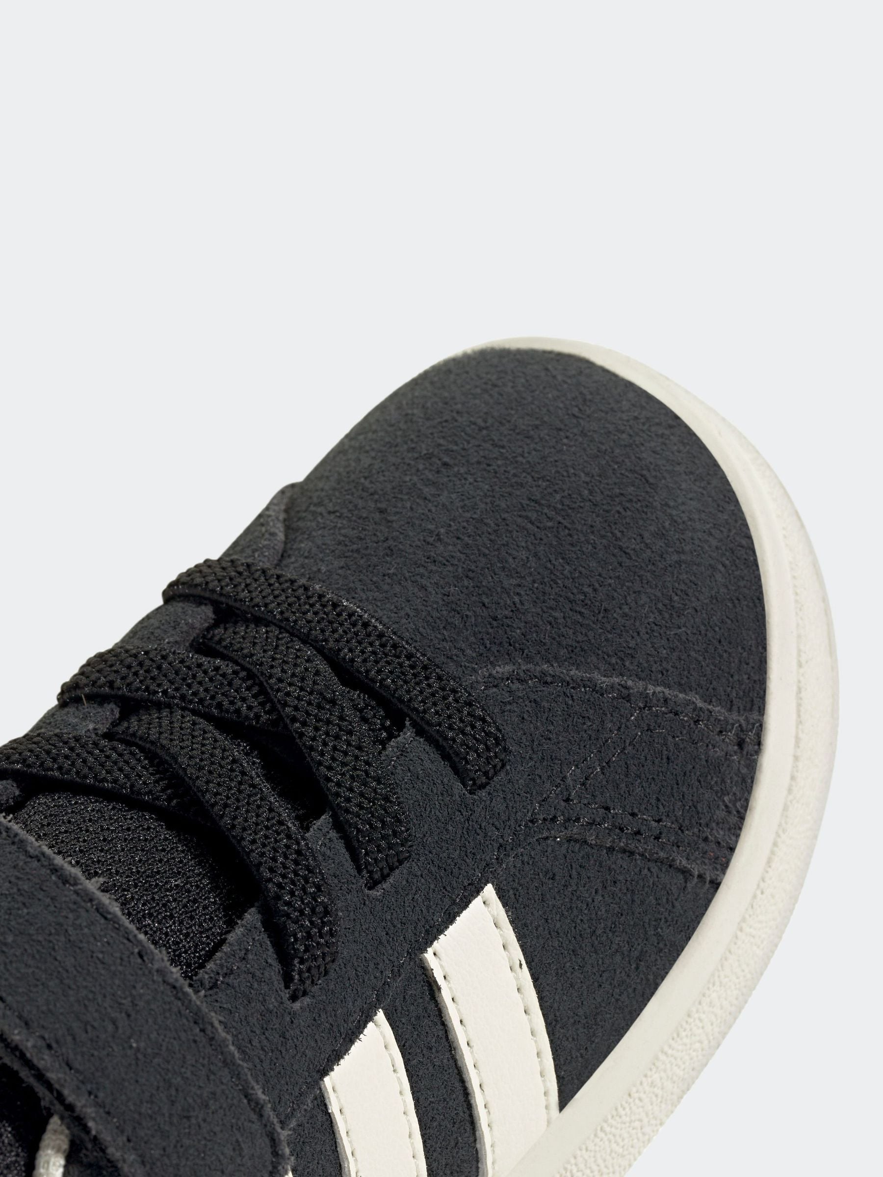 adidas Black Grand Court 2.0 Elastic Lace Infant Trainers image 8