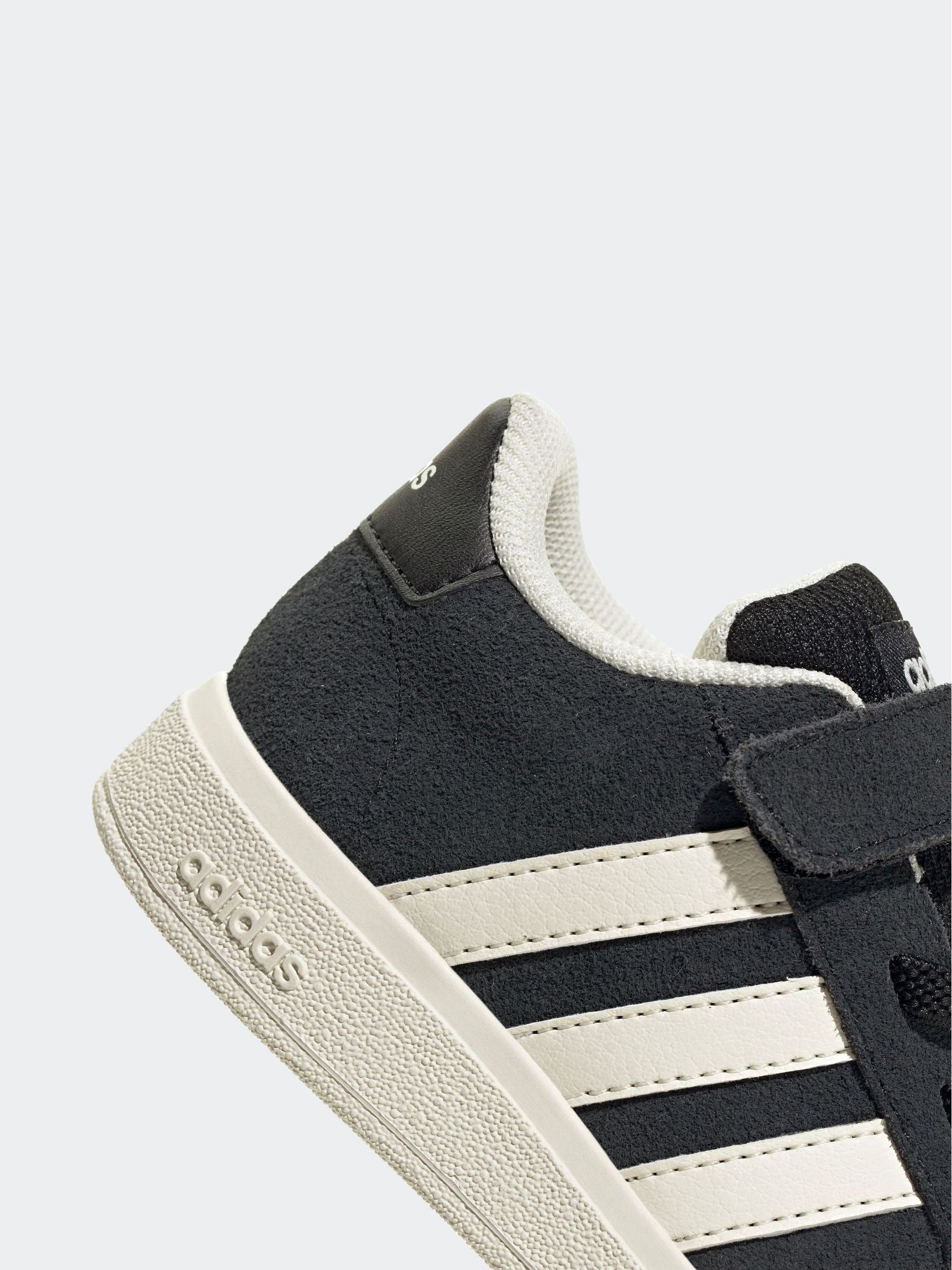 adidas Black Grand Court 2.0 Elastic Lace Infant Trainers image 9