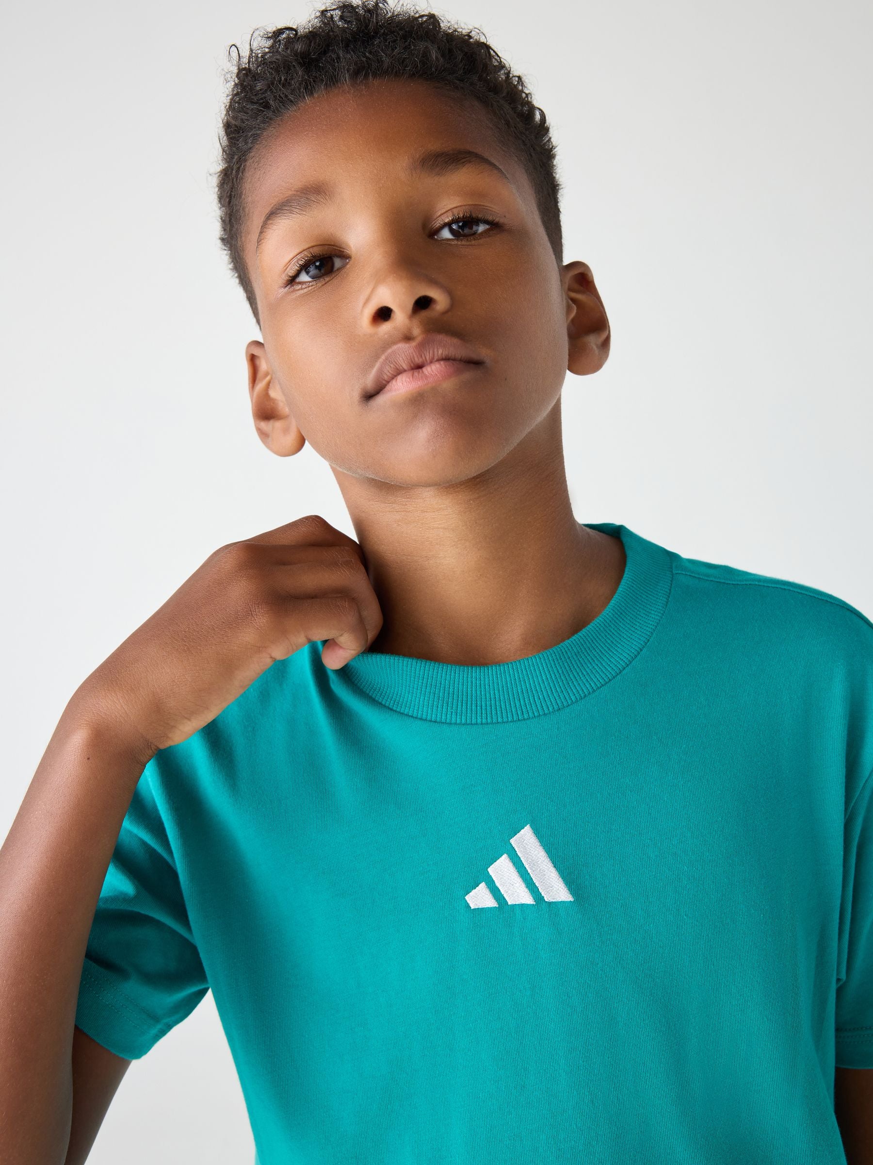 Dsiney Kidz - adidas Teal Green Essentials Kids T-Shirt image 4