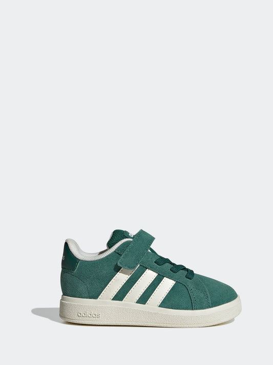 adidas Green Grand Court 2.0 Elastic Lace Infant Trainers image 1