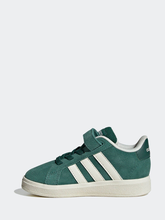 adidas Green Grand Court 2.0 Elastic Lace Infant Trainers image 2