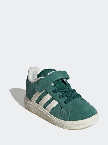 adidas Green Grand Court 2.0 Elastic Lace Infant Trainers image 3