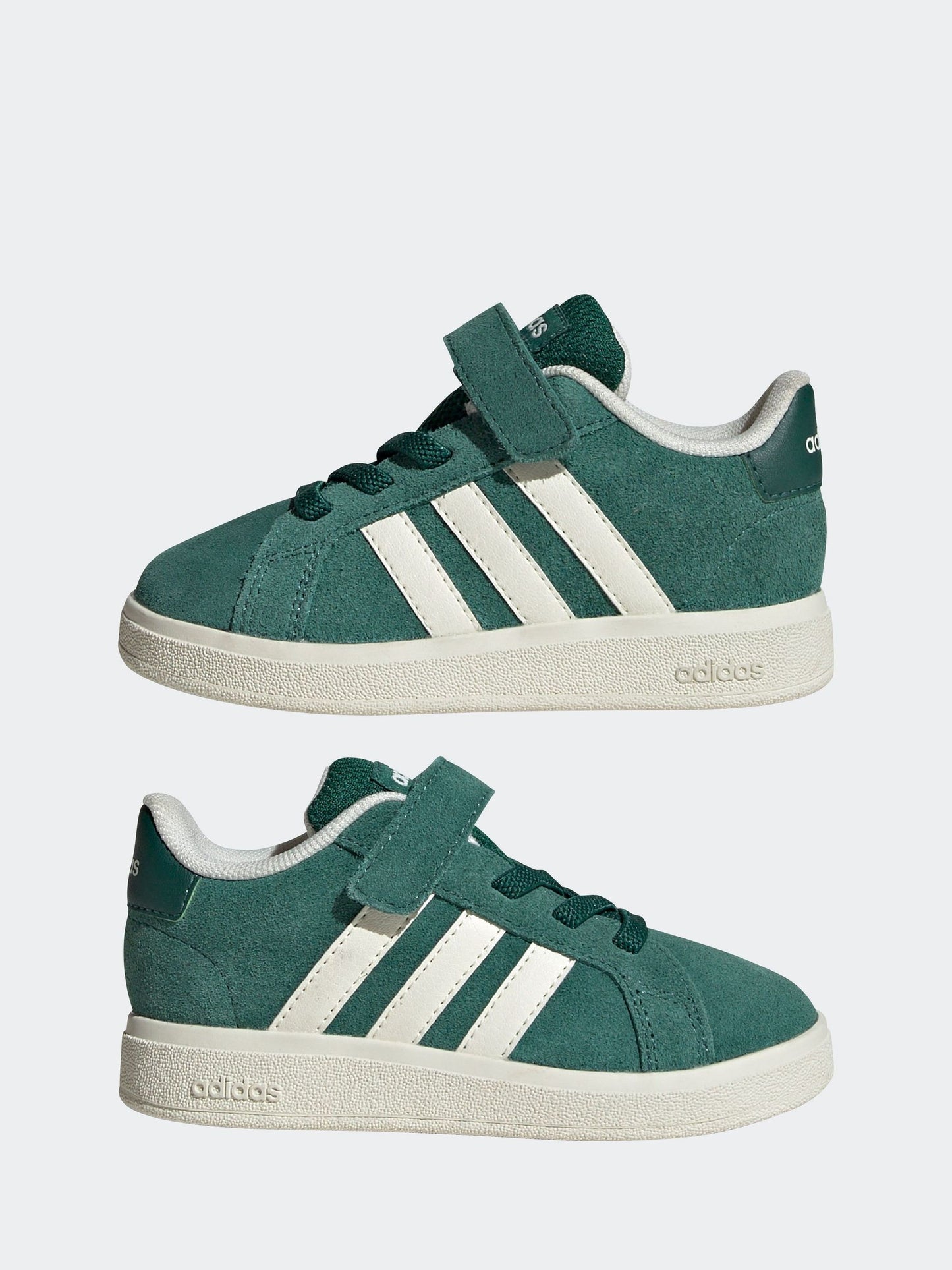adidas Green Grand Court 2.0 Elastic Lace Infant Trainers image 5