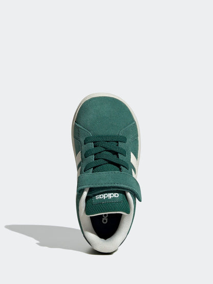 adidas Green Grand Court 2.0 Elastic Lace Infant Trainers image 6