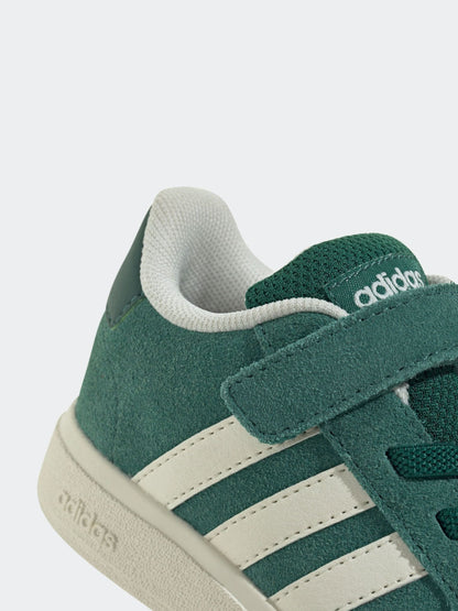 adidas Green Grand Court 2.0 Elastic Lace Infant Trainers image 8
