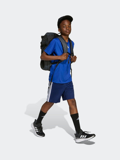 Dsiney Kidz - adidas Blue Train Essentials 3-Stripes Kids T-Shirt & Shorts Set image 3
