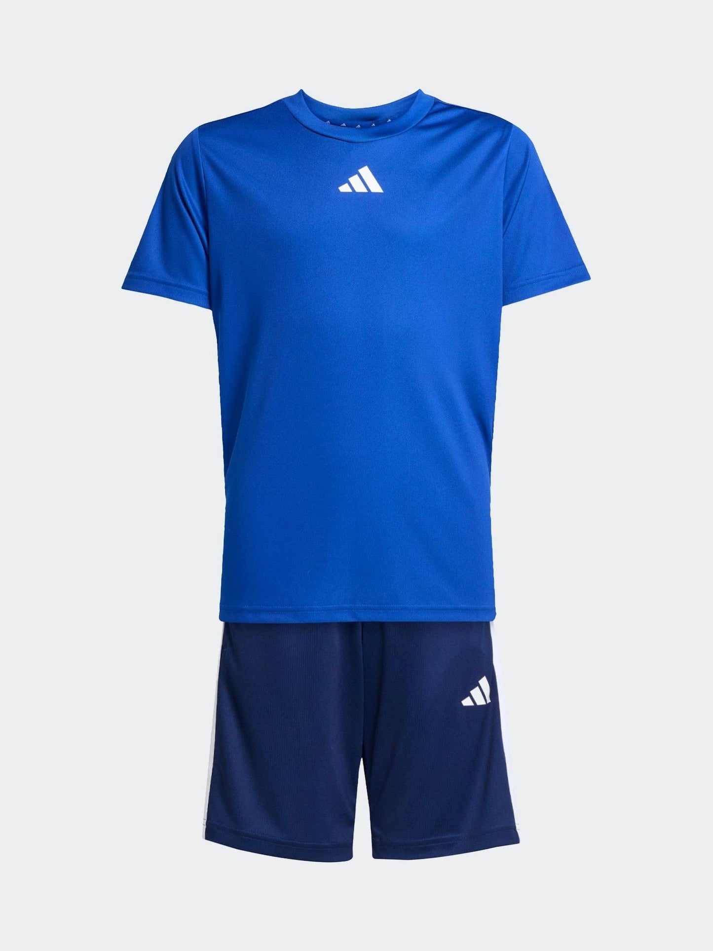 Dsiney Kidz - adidas Blue Train Essentials 3-Stripes Kids T-Shirt & Shorts Set image 6