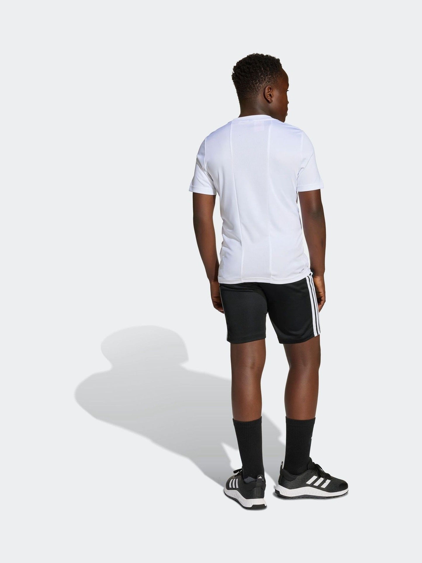 Dsiney Kidz - adidas White Train Essentials 3-Stripes Kids T-Shirt & Shorts Set image 2