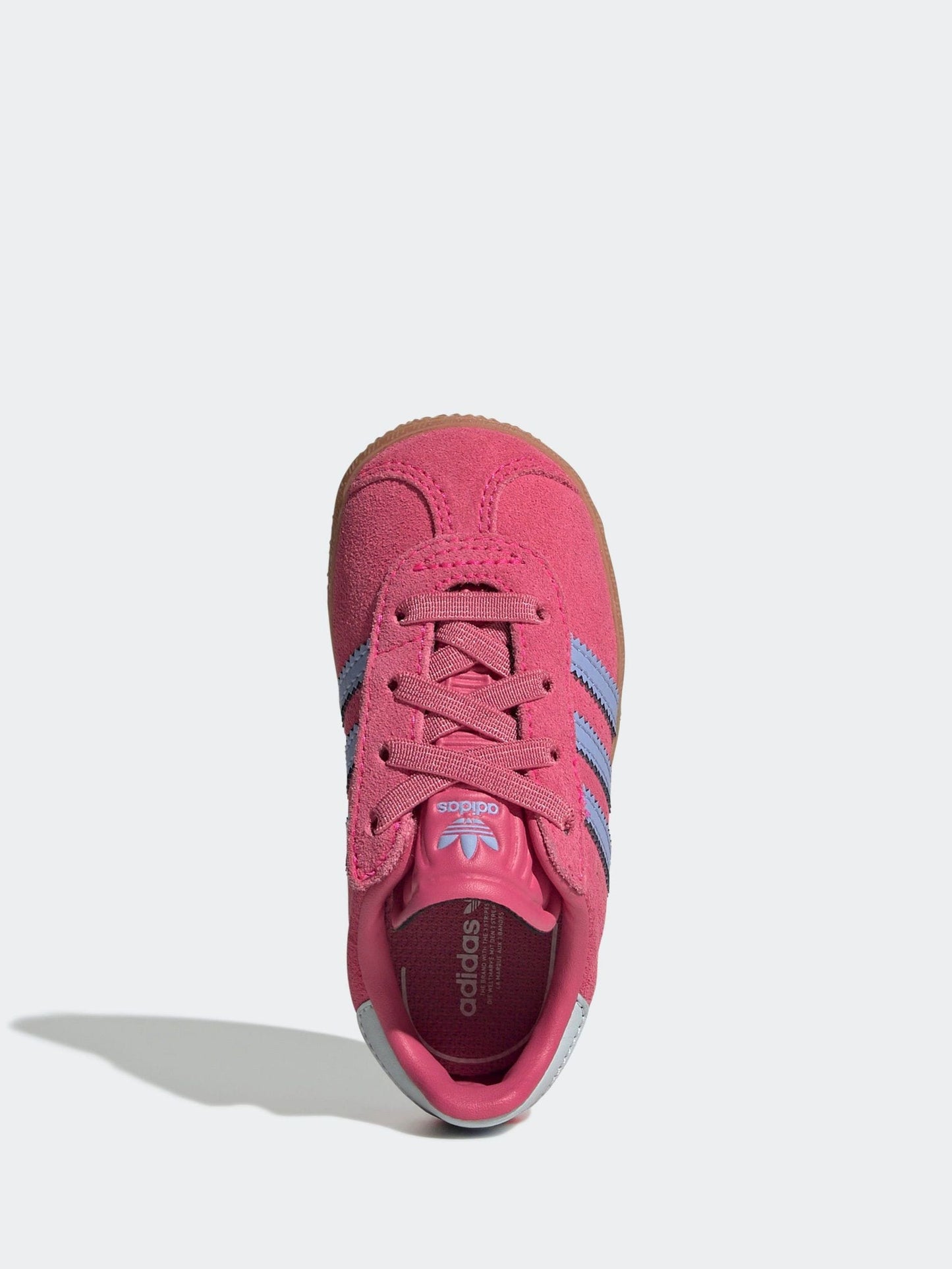 adidas Originals Dark Pink Gazelle Comfort Closure Elastic Laces Infant Trainers image 6
