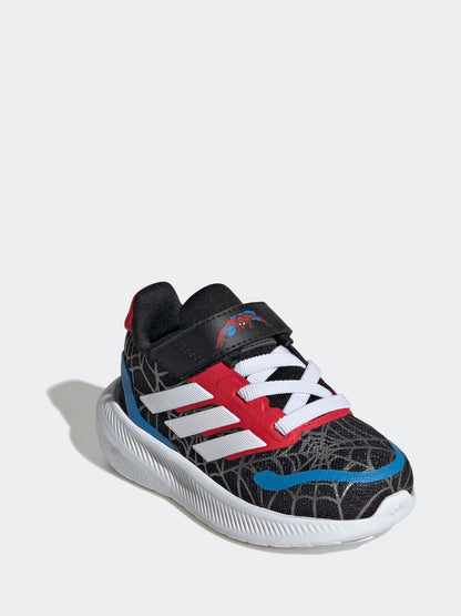 adidas Black Marvel Spider-Man Runfalcon Hook and Loop Kids Trainers image 3