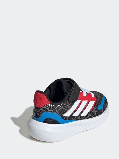 adidas Black Marvel Spider-Man Runfalcon Hook and Loop Kids Trainers image 4