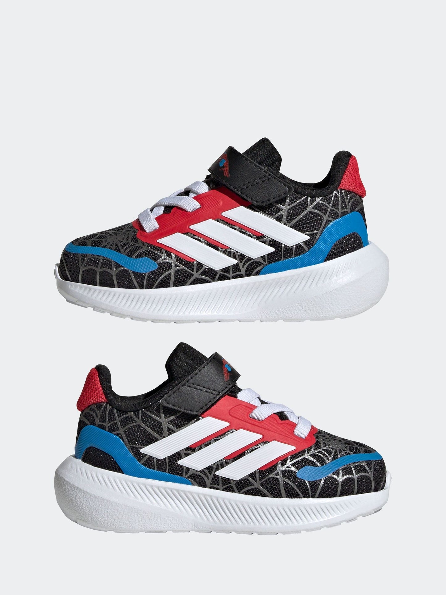 adidas Black Marvel Spider-Man Runfalcon Hook and Loop Kids Trainers image 7