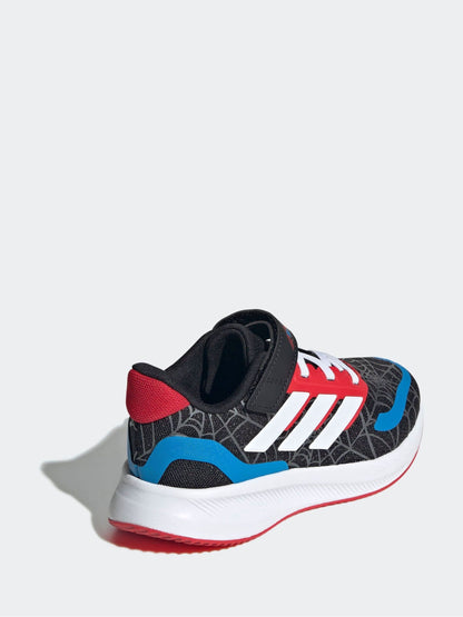 adidas Black Marvel Spider-Man Runfalcon Hook and Loop Kids Trainers image 5