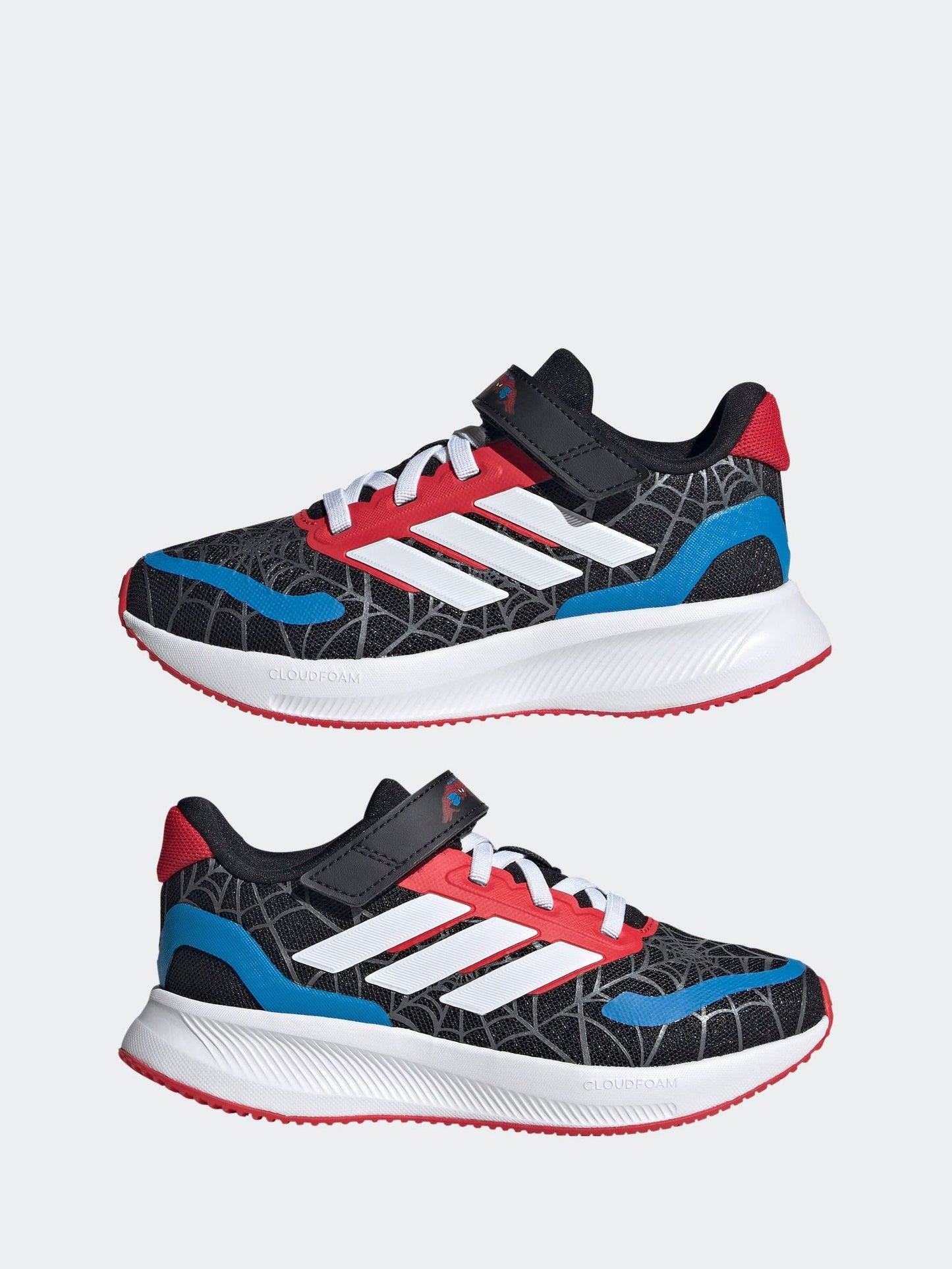adidas Black Marvel Spider-Man Runfalcon Hook and Loop Kids Trainers image 8