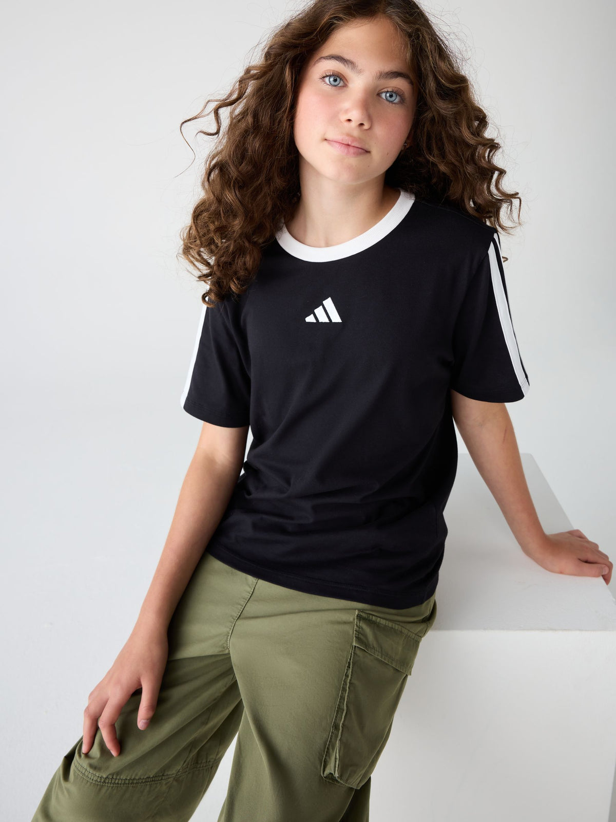 Dsiney Kidz - adidas Black/White Essentials Kids T-Shirt image 4