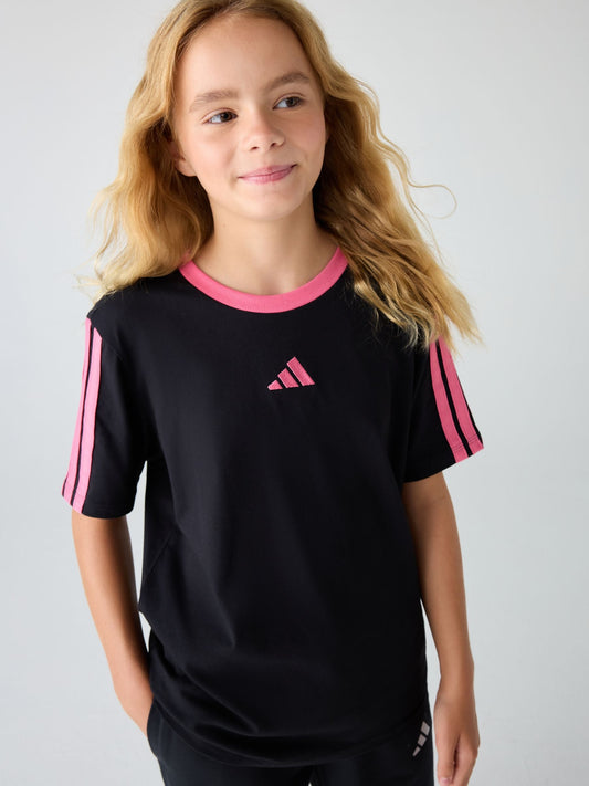 Dsiney Kidz - adidas Black/Pink Essentials Kids T-Shirt image 1