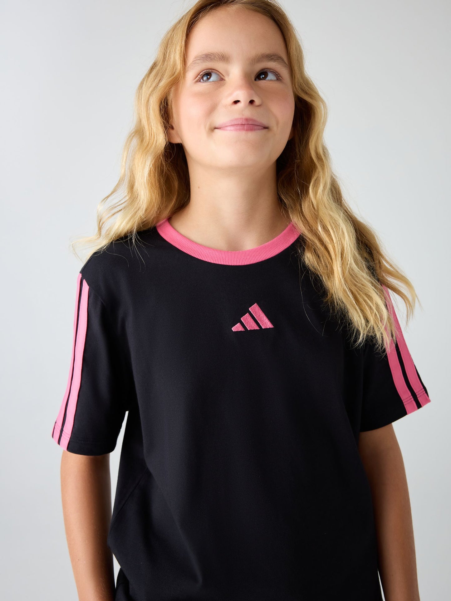 Dsiney Kidz - adidas Black/Pink Essentials Kids T-Shirt image 3