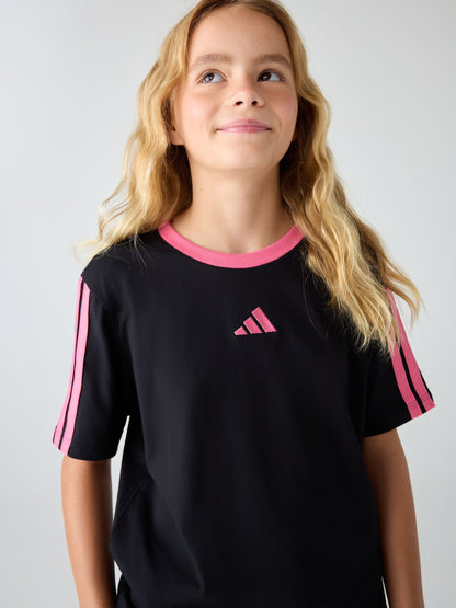 Dsiney Kidz - adidas Black/Pink Essentials Kids T-Shirt image 3