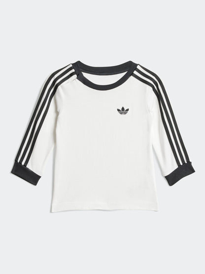 adidas Originals White Long Sleeve Infant Kids T-Shirt and Denim Leggings Set image 2