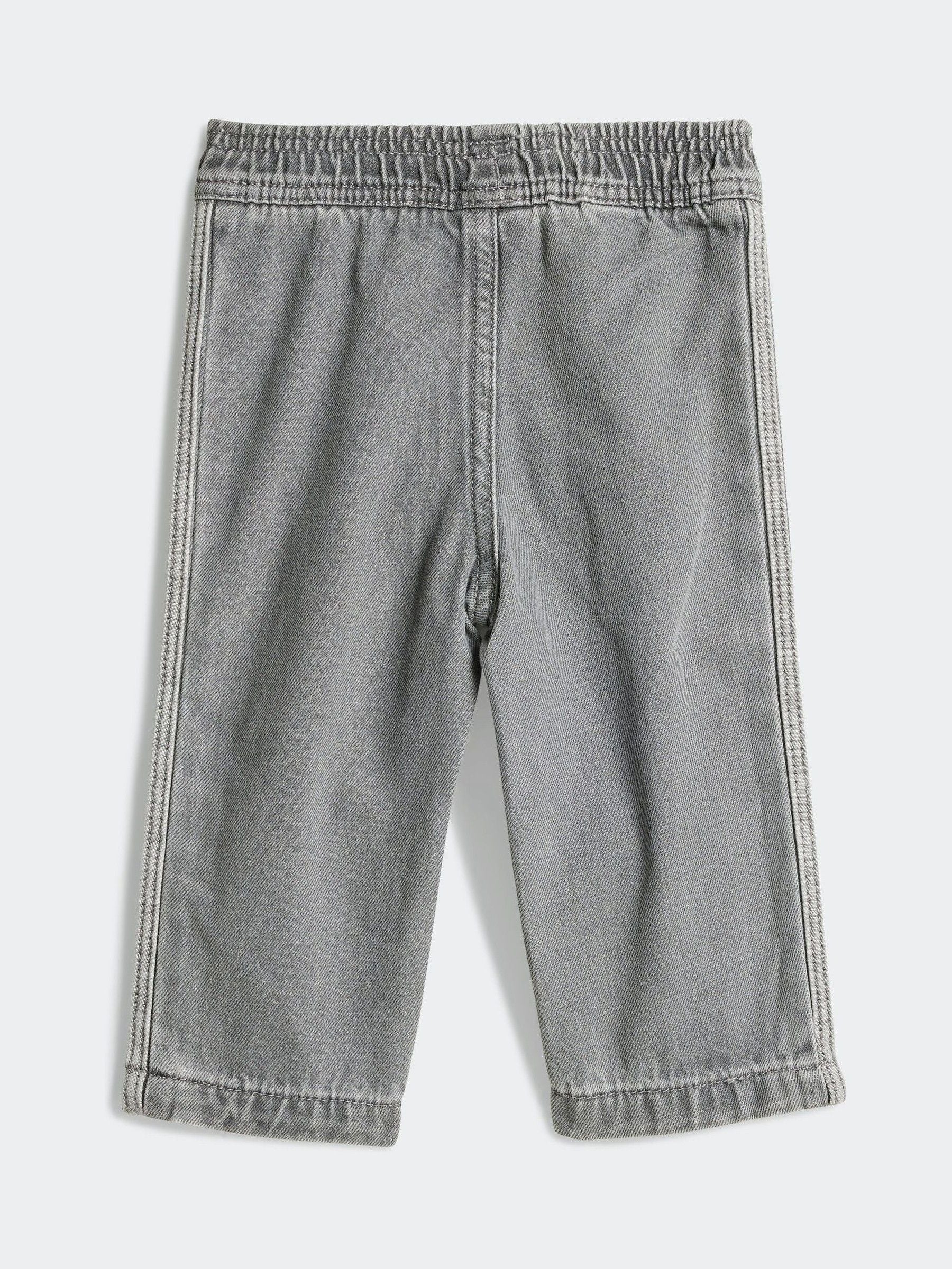 adidas Originals White Long Sleeve Infant Kids T-Shirt and Denim Leggings Set image 6