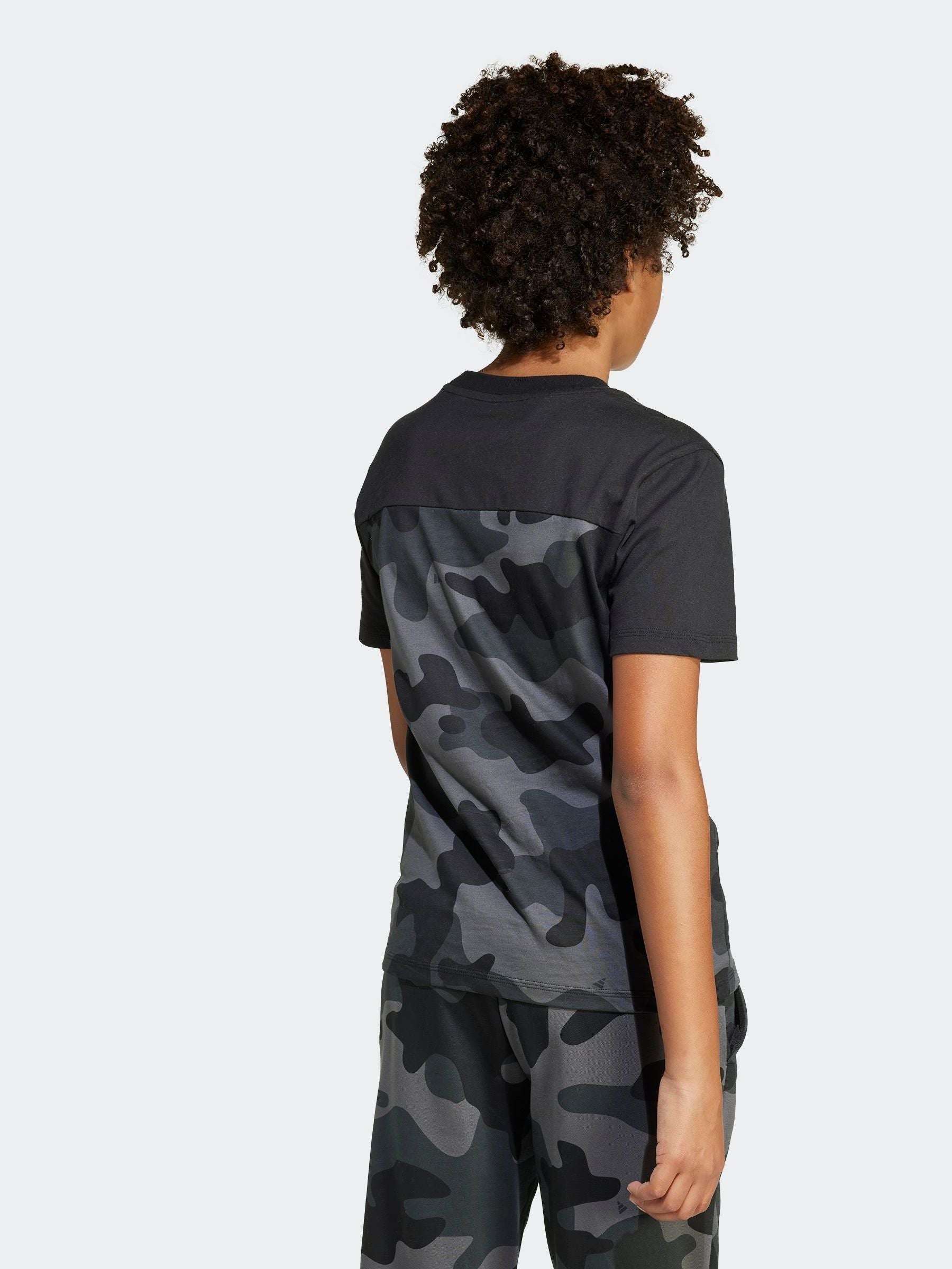 Dsiney Kidz - adidas Black Essentials Camo Cotton Kids T-Shirt image 2