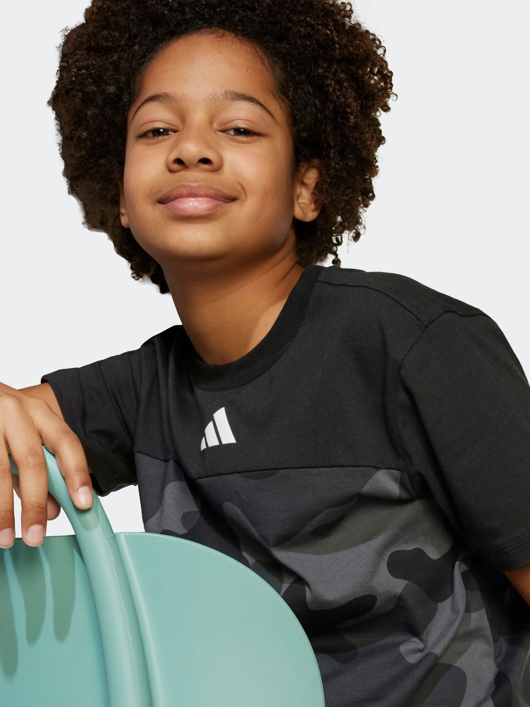 Dsiney Kidz - adidas Black Essentials Camo Cotton Kids T-Shirt image 4