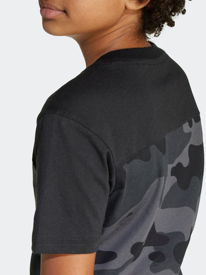Dsiney Kidz - adidas Black Essentials Camo Cotton Kids T-Shirt image 5