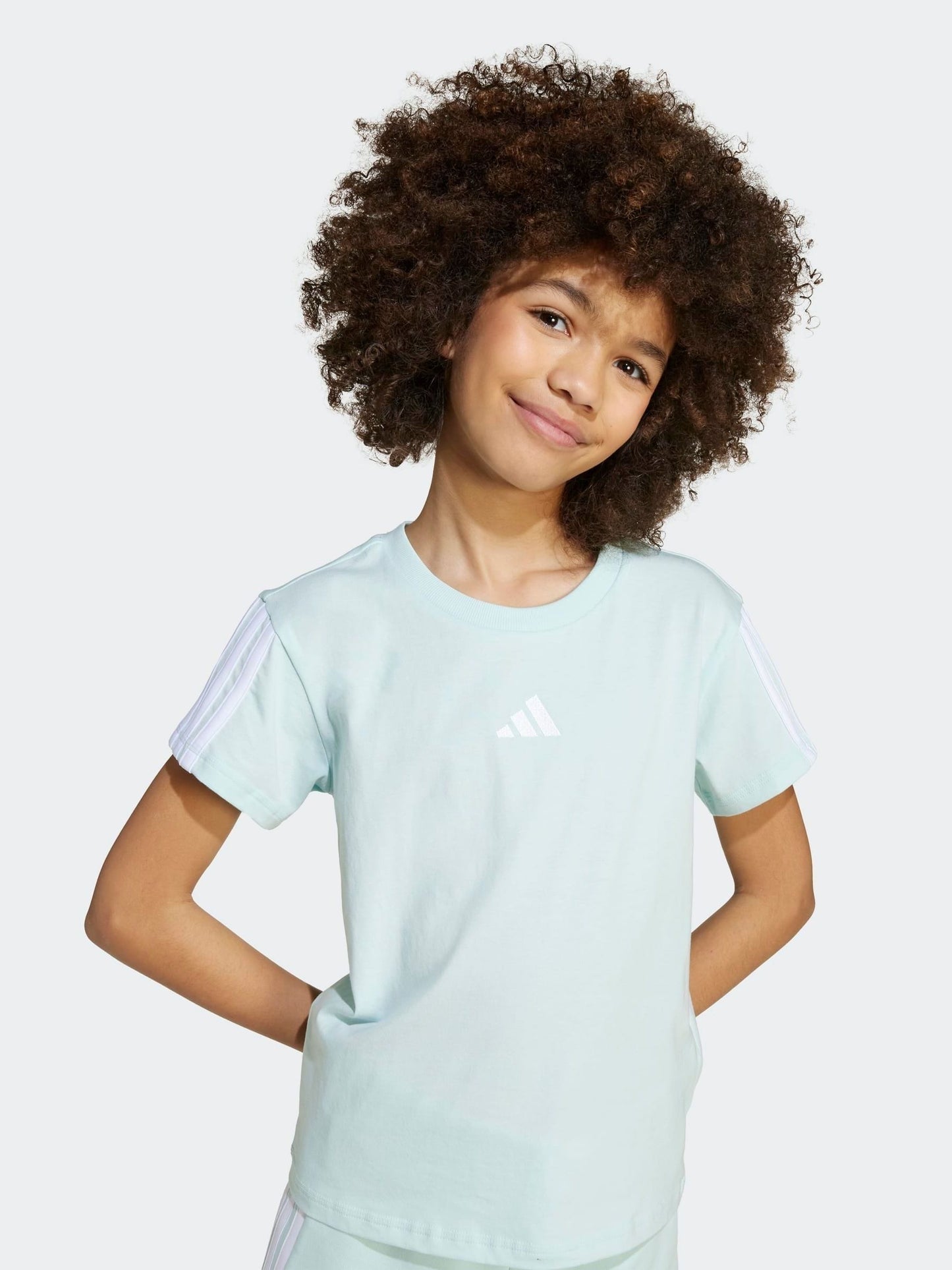 Dsiney Kidz - adidas Mint Green Essentials Kids T-Shirt image 4