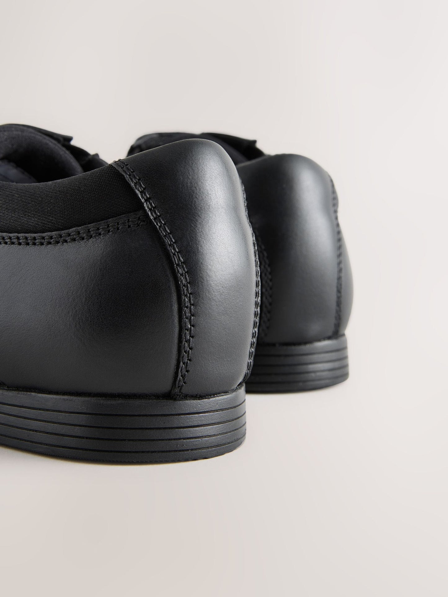 Black Standard Fit (F) Lace-Up Leather School Shoes image 5