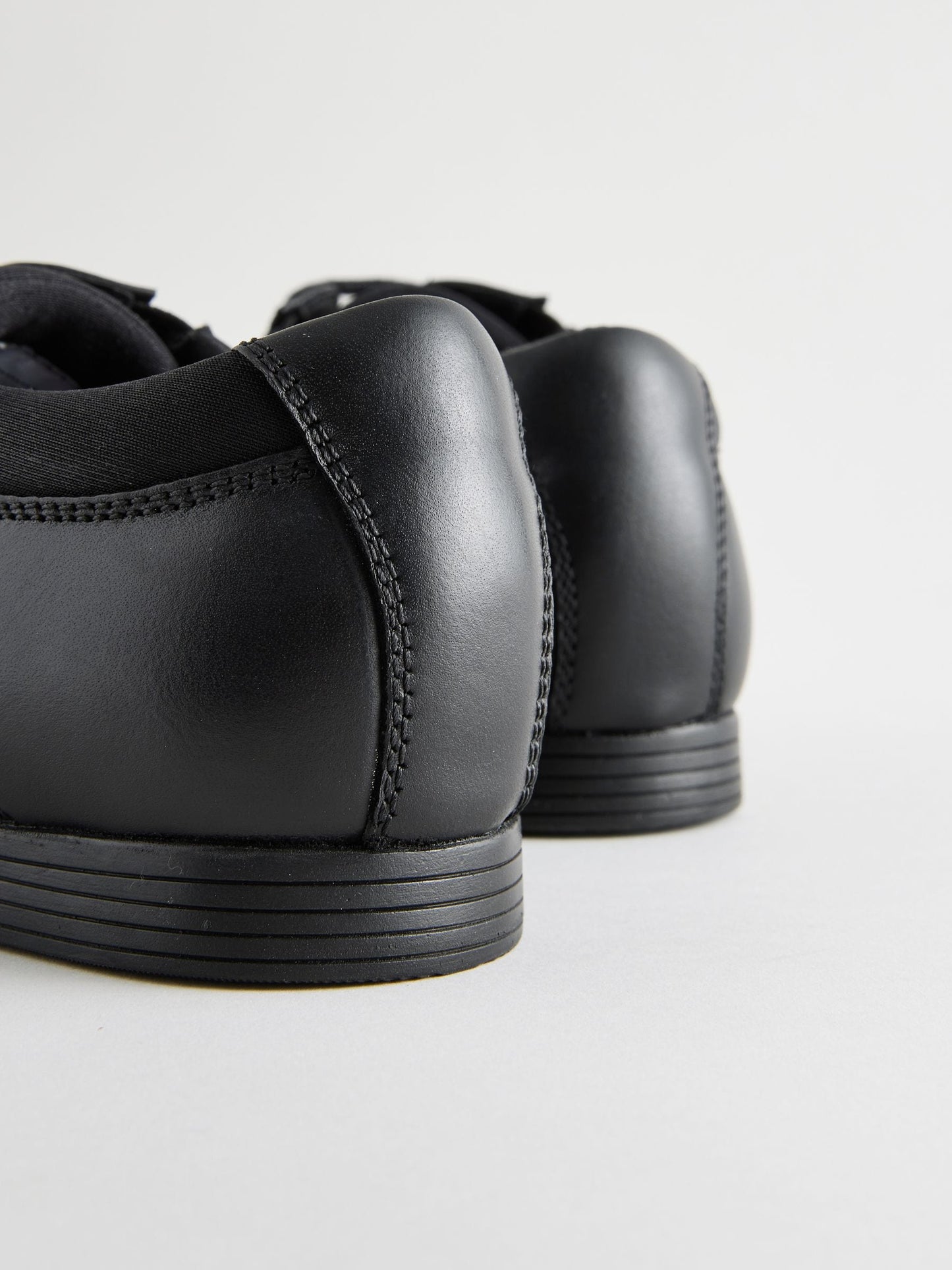 Black Wide Fit (G) Lace-Up Leather School Shoes image 3