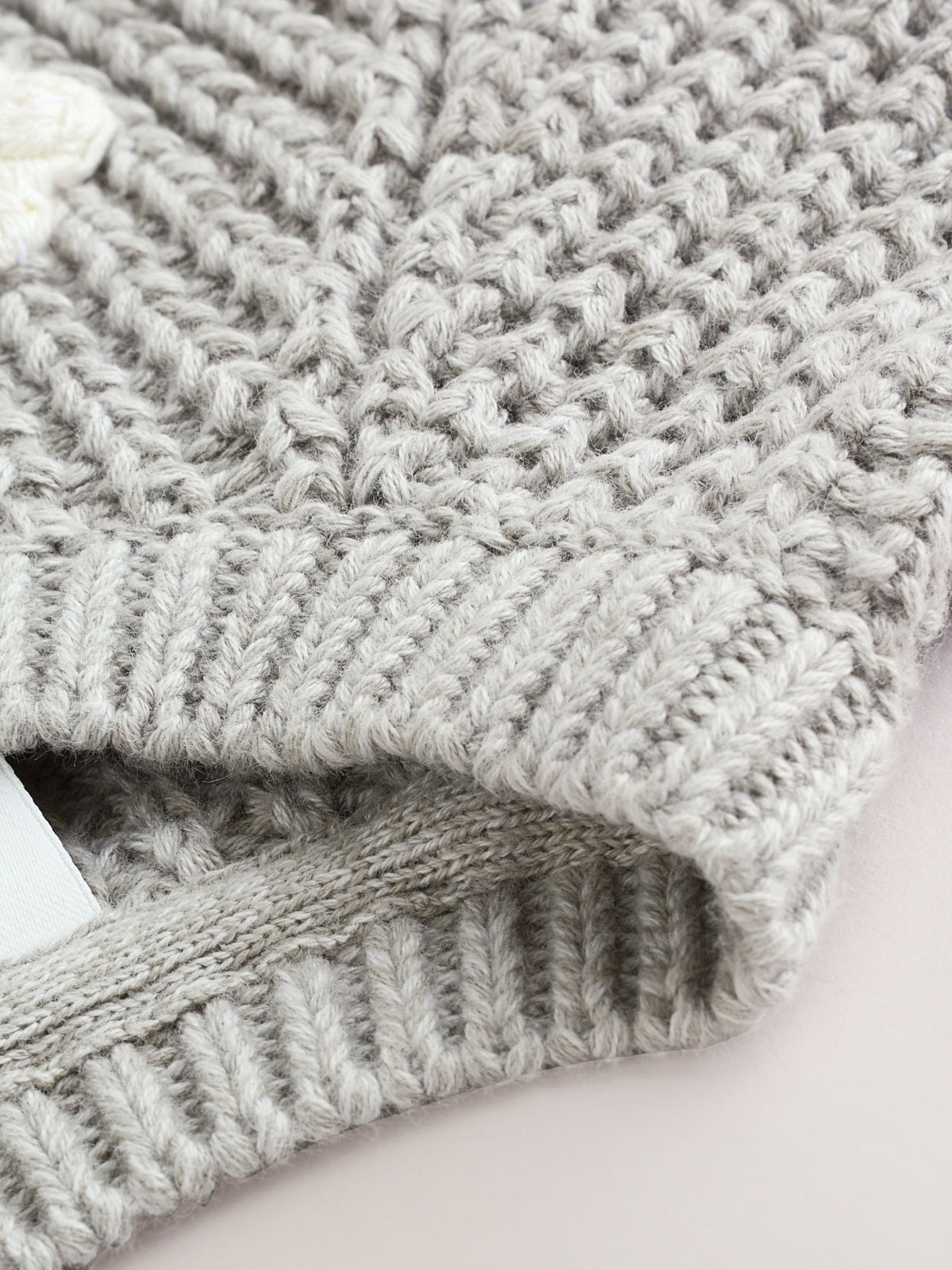 Dsiney Kidz - Grey Crochet Flowers Baby Knitted Cardigan (0mths-3yrs) image 4