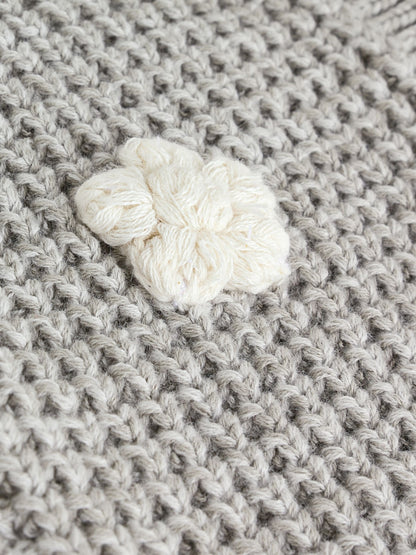 Dsiney Kidz - Grey Crochet Flowers Baby Knitted Cardigan (0mths-3yrs) image 6