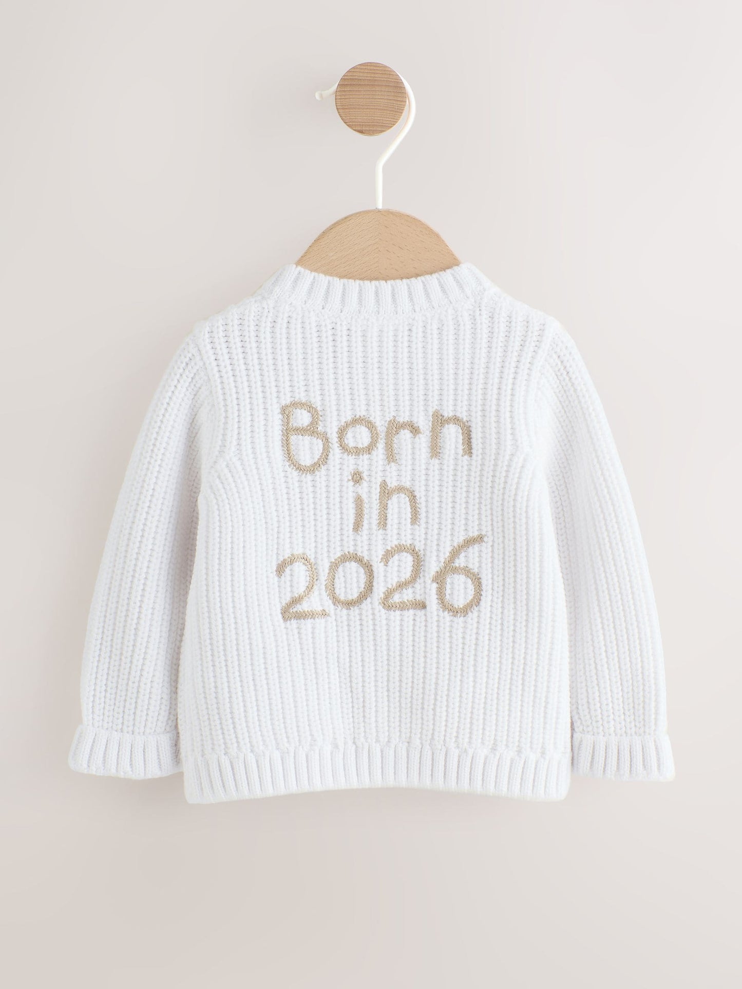 Dsiney Kidz - White Born In 2026 Baby Cardigan image 1